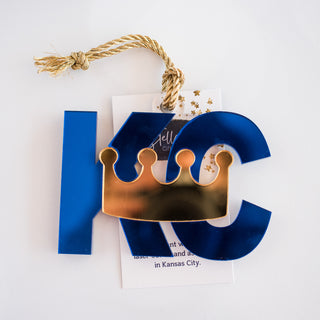 KC Crown Mirror Layered Ornament