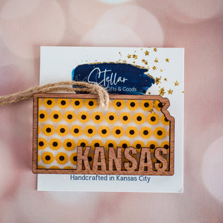 Kansas State Ornament - Sunflower