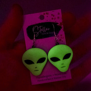 Glow in the Dark Double Layered Alien Dangles 3