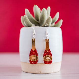Kansas City Champion Red & Gold Champagne Dangles