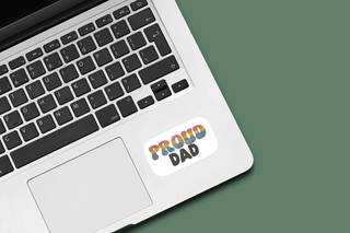 Proud Pride Dad Waterproof Vinyl Sticker