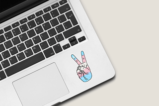 Trans Peace Waterproof Vinyl Sticker