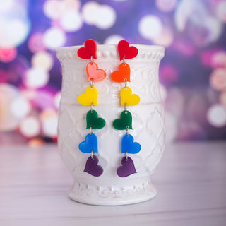 Rainbow Pride Six Heart Drops