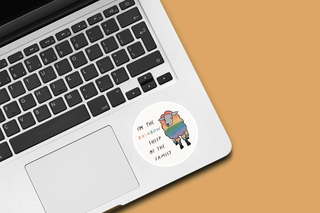 Rainbow Sheep of the Family Waterproof Vinyl Sticker