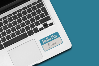 Hello I'm Poor Waterproof Vinyl Sticker