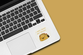 Tacos Not Feelings Waterproof Vinyl Sticker