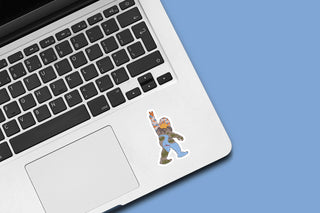 Bigfoot Mountain Scene Waterproof Vinyl Sticker