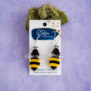 Bumblebee Layered Acrylic Dangles