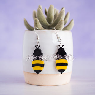 Bumblebee Layered Acrylic Dangles 2