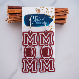 Football Mom Letter Dangles