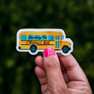 Driving the Struggle Bus Waterproof Vinyl Sticker