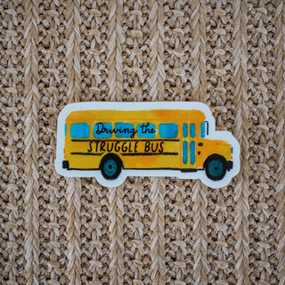 Driving the Struggle Bus Waterproof Vinyl Sticker