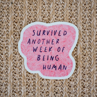 Survived Another Week Waterproof Vinyl Sticker