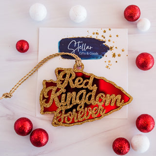 Red Kingdom Forever Double Layered Arrowhead Ornament