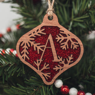 Snowflake Monogram Ornament (A through M)