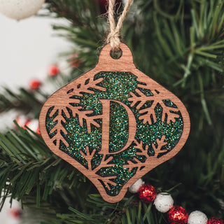 Snowflake Monogram Ornament (A through M)
