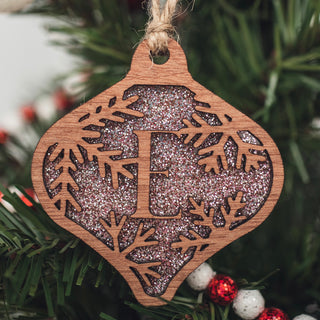 Snowflake Monogram Ornament (A through M)
