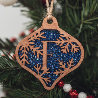Snowflake Monogram Ornament (A through M)