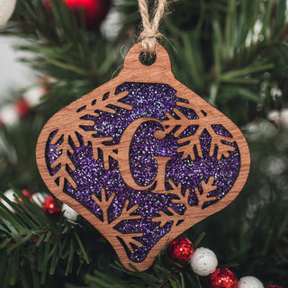 Snowflake Monogram Ornament (A through M)