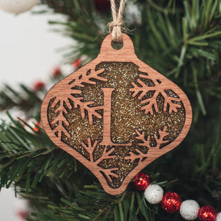 Snowflake Monogram Ornament (A through M)