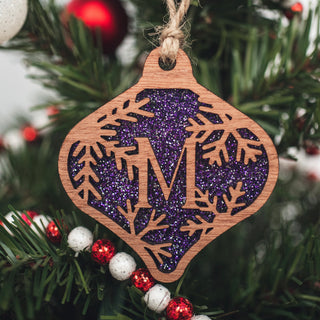 Snowflake Monogram Ornament (A through M)