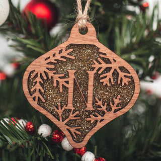Snowflake Monogram Ornament (N through Z)