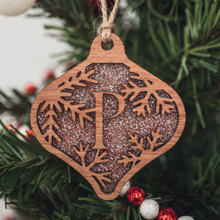 Snowflake Monogram Ornament (N through Z)