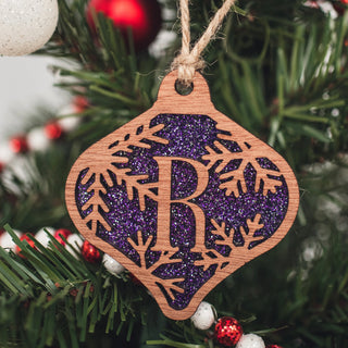 Snowflake Monogram Ornament (N through Z)