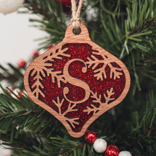Snowflake Monogram Ornament (N through Z)