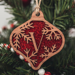 Snowflake Monogram Ornament (N through Z)