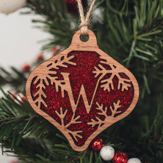 Snowflake Monogram Ornament (N through Z)