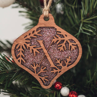 Snowflake Monogram Ornament (N through Z)