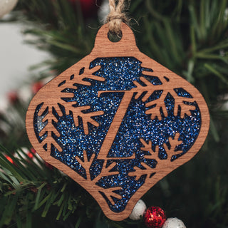 Snowflake Monogram Ornament (N through Z)