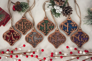Snowflake Monogram Ornament (N through Z)