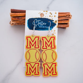Softball Mom Letter Dangles