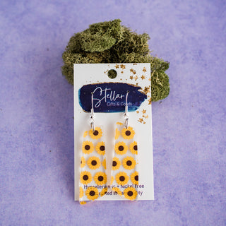 Sunflower Asymmetrical Bar Dangles