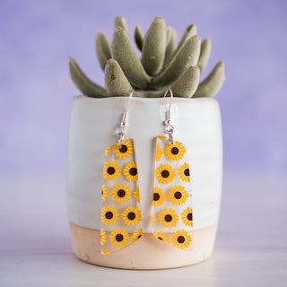 Sunflower Asymmetrical Bar Dangles 2