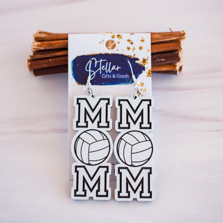 Volleyball Mom Letter Dangles
