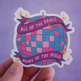 All of the Panic, None of the Disco Waterproof Vinyl Sticker
