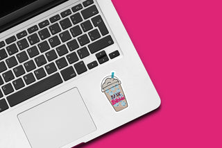 Basic Bitchin' Iced Latte Waterproof Vinyl Sticker