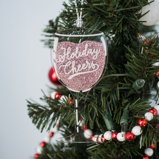Holiday Cheers Wine Ornament