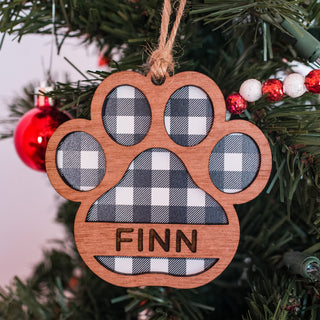 CUSTOMIZABLE Cat Paw Print Ornament