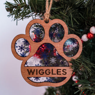 CUSTOMIZABLE Cat Paw Print Ornament