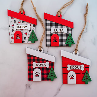 CUSTOMIZABLE Dog House Ornament