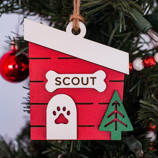 CUSTOMIZABLE Dog House Ornament