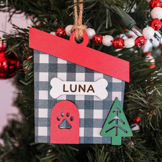 CUSTOMIZABLE Dog House Ornament