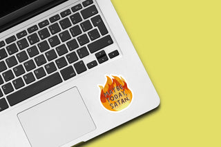 Maybe Today Satan Waterproof Vinyl Sticker
