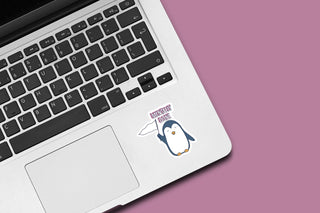 Mentally Done Penguin Waterproof Vinyl Sticker