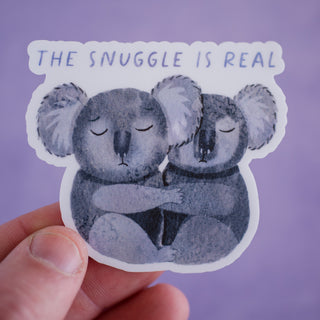 The Snuggle is Real Waterproof Vinyl Sticker