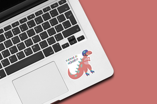 Thriving in Mediocrity T-Rex Waterproof Vinyl Sticker
